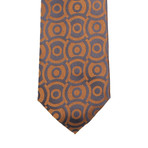 Dotted Eye Silk Tie // Brown