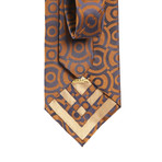 Dotted Eye Silk Tie // Brown