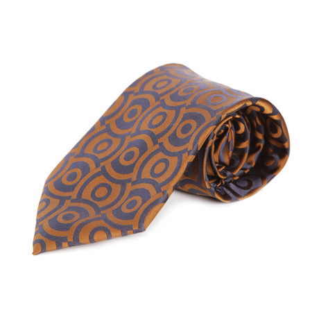 Dotted Eye Silk Tie // Brown