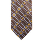 Protected Globe Silk Tie // Brown + Blue