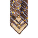 Protected Globe Silk Tie // Brown + Blue