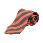 Solid Stripe + Zag Silk Tie // Orange + Brown