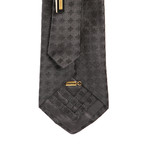 Rotating Circles Silk Tie // Black + Grey