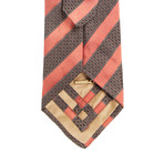 Solid Stripe + Zag Silk Tie // Orange + Brown