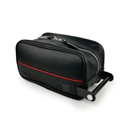 Toiletry Bag // Black + Red