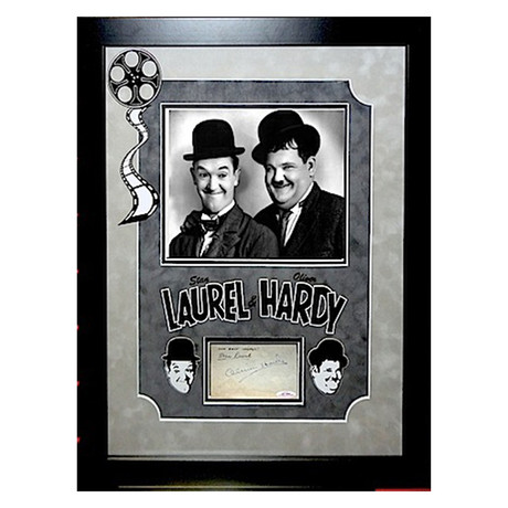 Signed + Framed Signature Collage // Laurel + Hardy