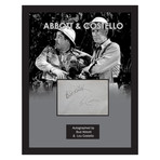 Signed + Framed Signature Collage // Abbott + Costello