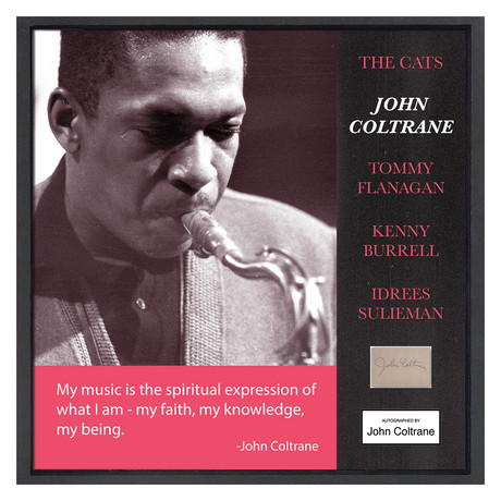 Signed + Framed Signature Collage // John Coltrane