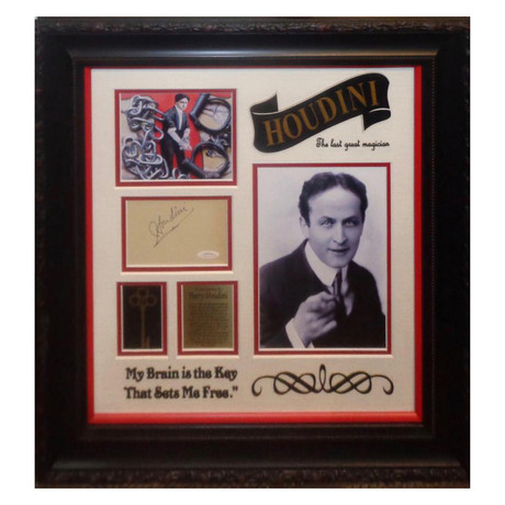 Signed + Framed Signature Collage // Harry Houdini