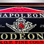 Napoleon Odeon V.S.O.P. Fine Cognac Original // Vintage Bar Mirror + Display