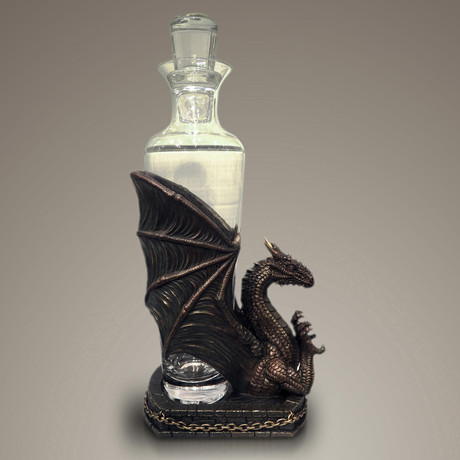 Dragon // Bronze + Glass Decanter
