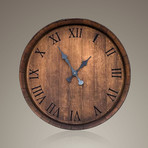 Authentic Whiskey Barrel // Oversized Head Wall Clock