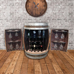 Authentic Whiskey Barrel // Oversized 2-Door Bar Cabinet