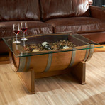 Authentic Whiskey Barrel // Oversized Coffee Table