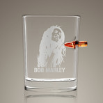 Real Bullet-Embedded Rock Glasses (Biohazard Etched)