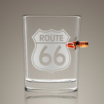 Real Bullet-Embedded Rock Glasses (Biohazard Etched)