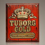 Tuborg Gold Beer Original // Vintage Bar Sign + Display