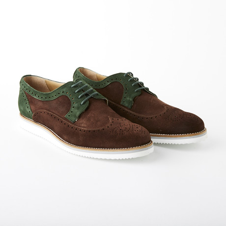 Benjamin Dress Shoe // Brown + Green (Euro: 42)