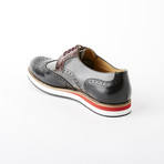 Sabastian Dress Shoe // Black + Gray + Bordeaux (Euro: 42)