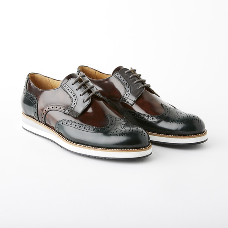 Mateo Dress Shoe // Black + Brown + Gray (Euro: 42)