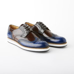 Matias Dress Shoe // Navy + Brown + Gray (Euro: 42)