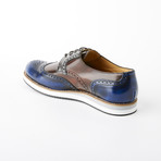 Matias Dress Shoe // Navy + Brown + Gray (Euro: 42)