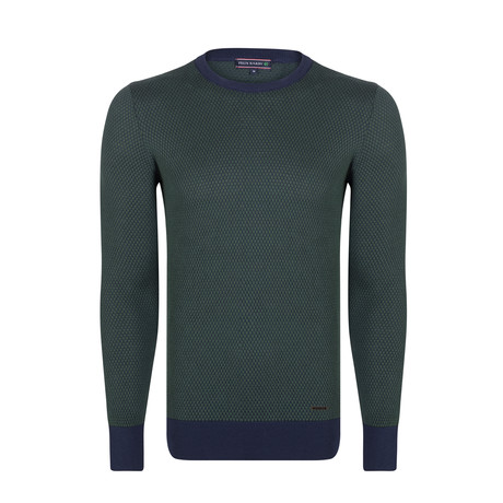 Nathaniel Pullover // Navy + Green (XS)