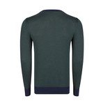 Nathaniel Pullover // Navy + Green (XL)