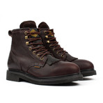 6" Plain-Toe Kiltie Work Boots // Brown (US: 8.5)