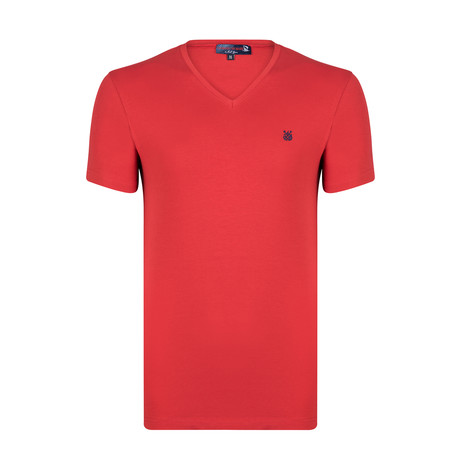 Tobias V-Neck T-Shirt // Red (XS)
