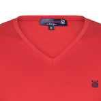 Tobias V-Neck T-Shirt // Red (XS)