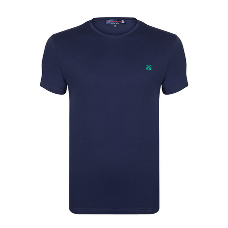 Mohamed Crew Neck T-Shirt // Navy + Green (3XL)