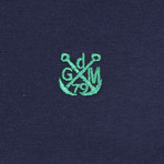 Mohamed Crew Neck T-Shirt // Navy + Green (3XL)