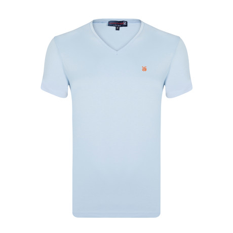 Tommy V-Neck T-Shirt // Blue + Orange (3XL)