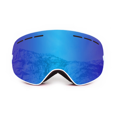 CERVINO // Ski Goggles // White Frame (Revo Blue Lens)