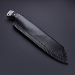 Fixed Blade Damascus Steel Knife // HB-0032