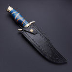 Fixed Blade Damascus Steel Bowie Knife // HB-0412
