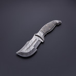 Fixed Blade Damascus Steel Tracker Knife // HB-0449