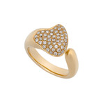 Vintage Tiffany & Co. 18k Yellow Gold Diamond Heart Ring // Ring Size: 7