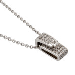 Vintage Hans D. Krieger 18k White Gold Diamond Pendant Necklace