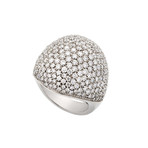 Vintage Hans D. Krieger 18k White Gold Diamond Ring II // Ring Size: 7.25