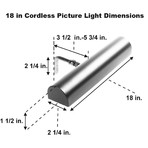 Cordless LED Remote Controlled Picture Light // Satin Nickel (7.75")