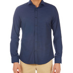 Leonardo Patterned Dress Shirt // Dark Blue (XL)