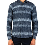 Craig Patterned Dress Shirt // Blue (S)