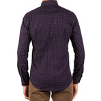 Roman Patterned Dress Shirt // Purple (L)