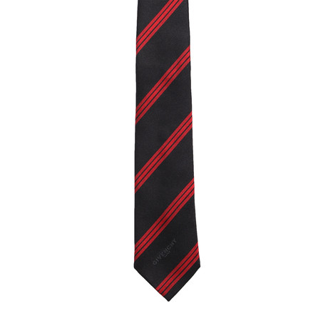 Givenchy // Striped Tie // Navy + Red