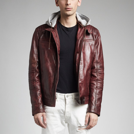 Achilles Racer Jacket // Maroon (XS)