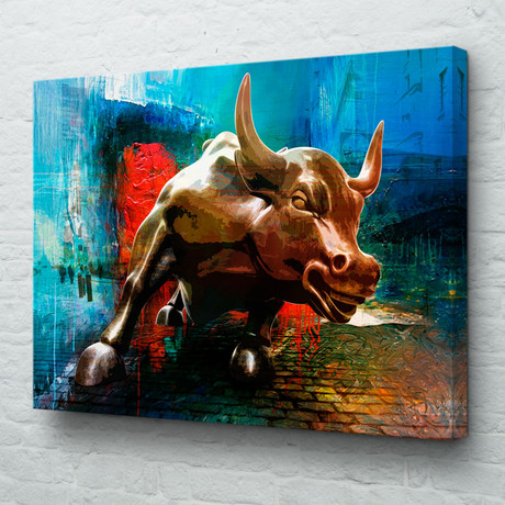 Charging Bull (24"W x 18"H x 1.5"D // Gallery Wrapped)