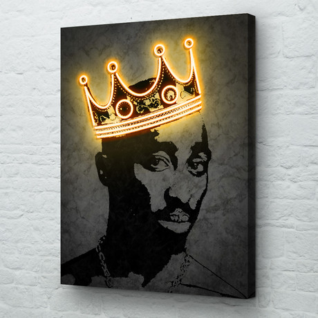 Neon Tupac (18"W x 24"H x 1.5"D // Gallery Wrapped)