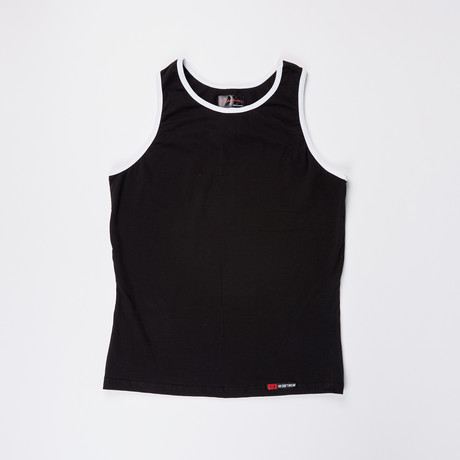 Go Softwear // Classic Tank Top // Black + White (XL)